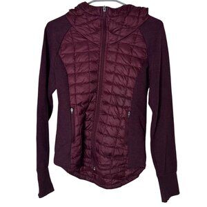 The North Face Endeavor ThermoBall Jacket Hybrid Quilted Hoodie Womens XS Maroon